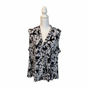 Calvin Klein Plus Floral Sleeveless Blouse 2X